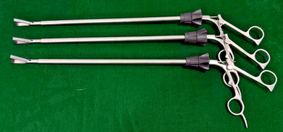 3pc Laparoscopic Gallbladder Extractor/ Claw Forceps 10mmx330mm Reusable