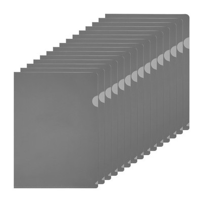 A4 Plastic Folders, 15 Pack Clear Folders l Type Pockets Documents, Gray
