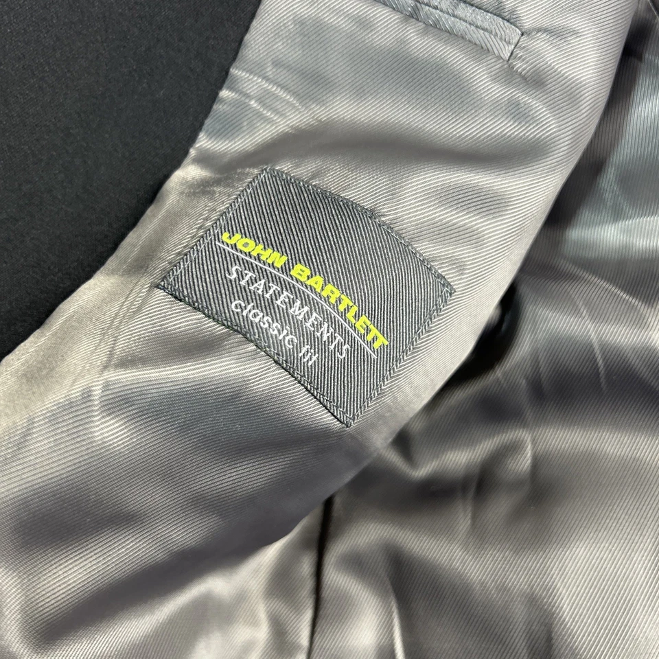 Chaqueta Traje John Bartlett Statements Calce Clásico Negra Talla 42 Regular Sólida ✅ Foto 4 de 4