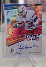 2020 Panini 100 - John Hannah New England Patriots Hall of Fame On Card Auto