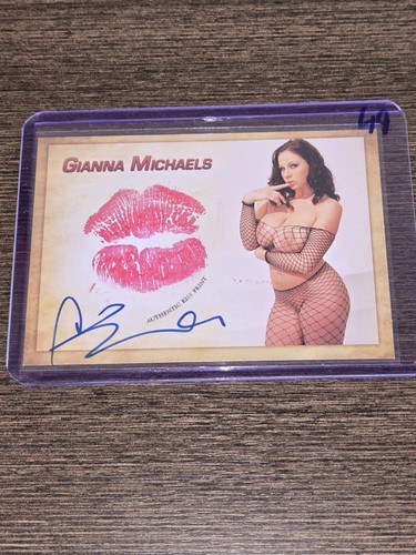 Gianna Michaels Collectors Expo Autograph Signed Kiss Card Model #49 | eBay