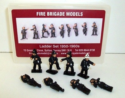 Feuerwehr Modelle Maßstab 1:72 - FBM9 Leiter Set 1950-60er Jahre Figurenset