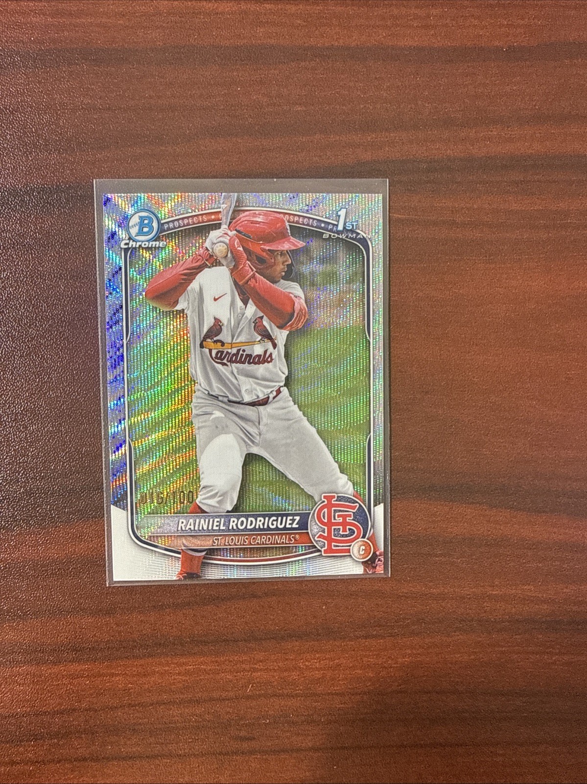 2025 Bowman Chrome 1st Prospects Rainiel Rodriguez #BCP-200 Wave Refractor /100