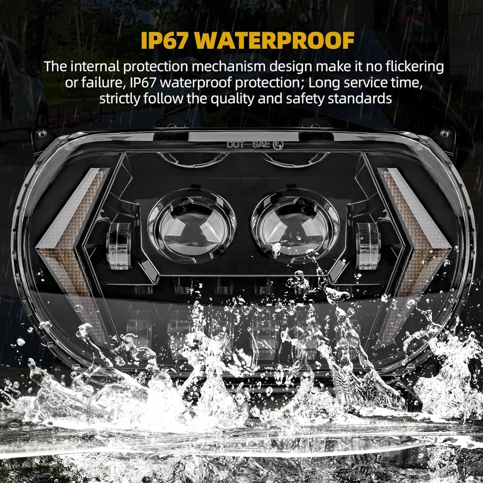 Faro LED DRL lámpara de señal de giro para Harley Davidson Road Glide 2015-2024  Foto 3 de 4