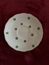 Royal Vale Green Polka Dot Bone China Saucer