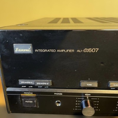 Sansui AU-a607 Integrated Amplifier Black MM MC Phono 100V Tested Japan AS-IS