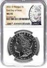 2021 D SILVER MORGAN DOLLAR DENVER MINT MARK 100TH ANNIV. FIRST DAY NGC MS70