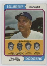 1974 Topps Tommy Lasorda Jim Gilliam Red Adams Walter Alston Monty Basgall 2d4