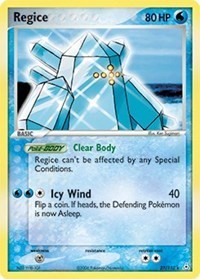 Regice 27/110 Rare Holon Phantoms Pokémon Card