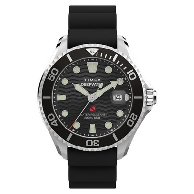 Timex TW2W81600 Deepwater Meridian 200 44 mm Synthetic Rubber Strap   Herrenuhr