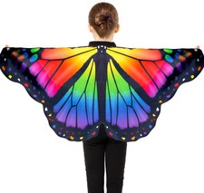 Toddler-Kids-Butterfly-Wings for Girls Fairy Halloween Costumes Rainbow