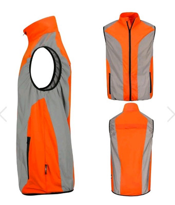 Hi Vis Visibility Orange Fleece Lined Body Warmer Gilet Waistcoat