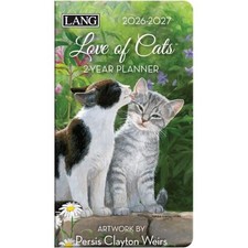 , Love Of Cats Planner, 3.63'' X 6.5'', Weekly Calendar with Stapled 2026