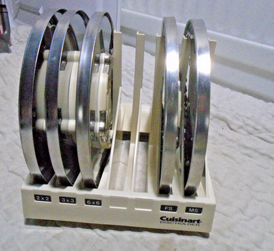 Cuisinart DLC-7 SUPER PRO Food Processor Disc Holder 5 Discs 2x2 3x3 6x6 FS MS