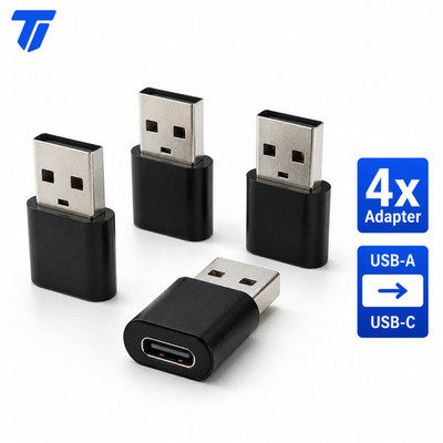 4x USB A auf USB C Adapter OTG Ladeadapter Datenübertragung Laptop MacBook PC