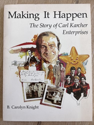 #ad #ad MAKING IT HAPPEN Carl Karcher SIGNED 1981 PB Carl’s Jr. Hamburger Vintage $74.95