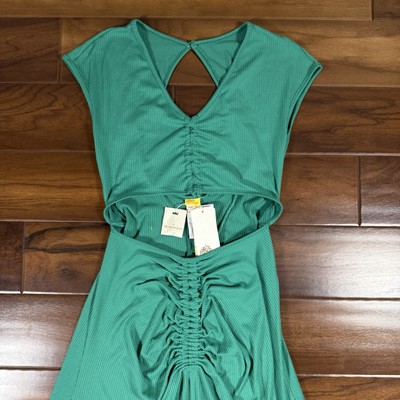 Agua Bendita Women's Size Medium Green Cut Out Ailana Tile Maxi Dress | eBay