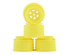 DE Racing Gambler Rear Late Model Wheels (AE/TLR) (Yellow) w/12mm Hex DER-GLR-AY