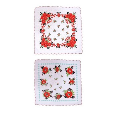Delicate Cotton Handkerchief With Artistic Design Soft Absorbent Women s Gift