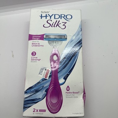 NEW Schick Hydro Silk 3 Bikini Women's Razor & 2 Cartridges Hydra-Boost