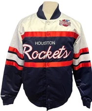 New Mitchell&Ness NBA Houston Rockets Satin  Jacket - L New $140