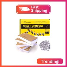PRIMBEEKS Premium Blank Flip Books Paper with Holes, 280 Sheets 560 Pages No B