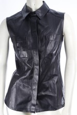 Givenchy Black Genuine Leather Sleeveless But...