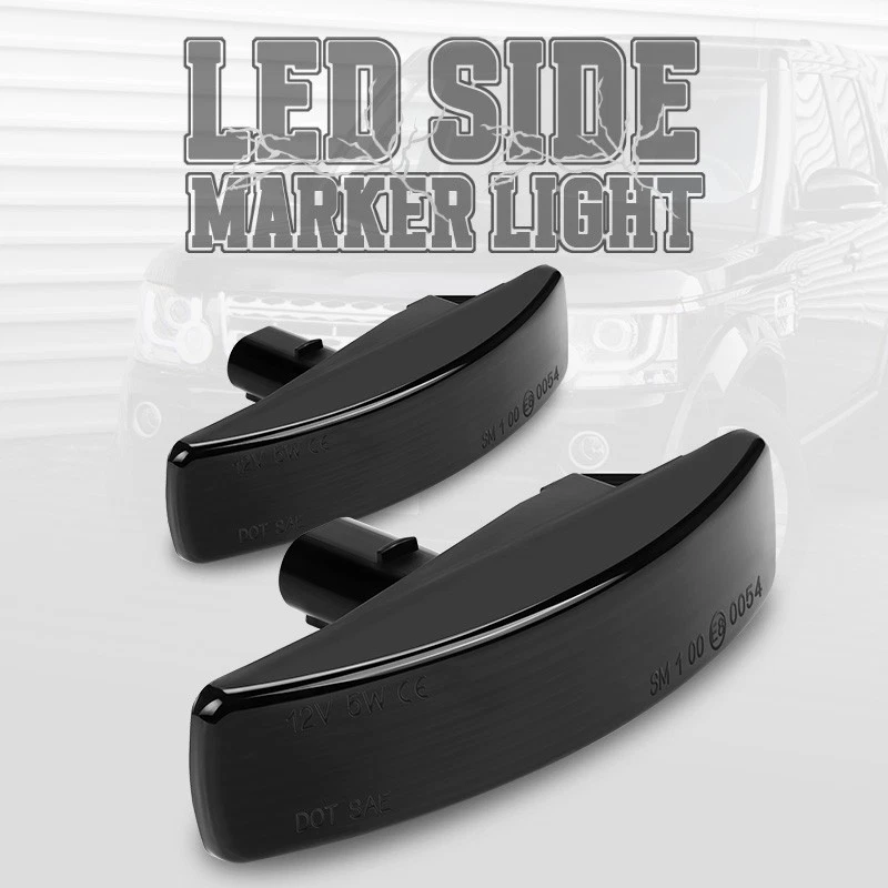 Luz de señal de giro LED lateral dinámica para Land Rover Range Rover LR2 LR3 LR4 Foto 2 de 4