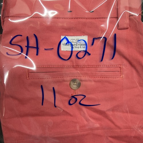Vineyard Vines Adjustable Waist Zip Flat Front Shorts Boys 16 Coral Pockets - Picture 14 of 14