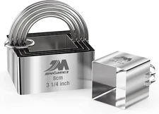 Square Biscuit Cutter Set 1.75Inch 2Inch 2.25Inch 2.75Inch 3.25Inch, Stainless S