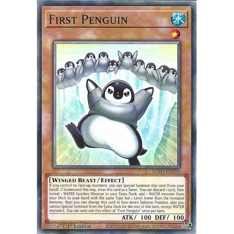 BPRO-EN030 First Penguin : Common Card : 1st Edition : YuGiOh TCG