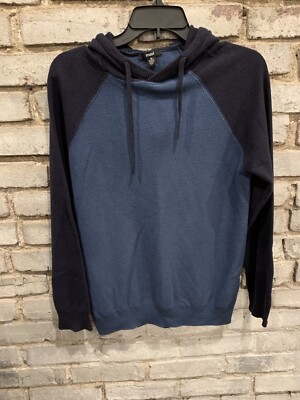 Mavi Jeans Pullover Hoodie Sweatshirt Mens Medium Blue Preppy Beach Long Sleeve