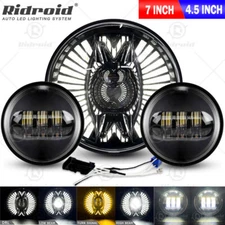 7" LED Headlight Turn Fog Passing Lights for Harley-Davidson Dyna Switchback FLD
