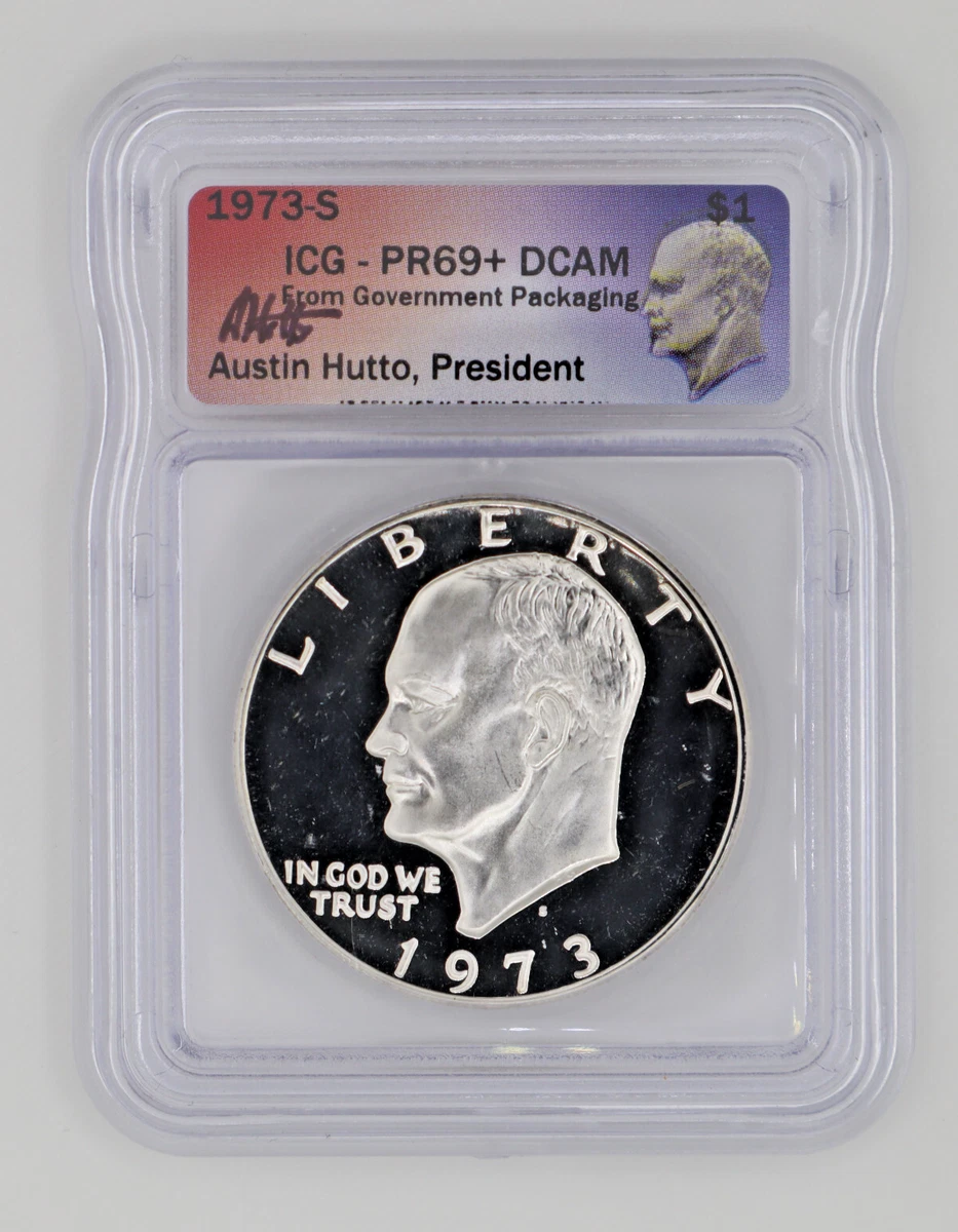 Silver PR 69 Graded 1973 Eisenhower Dollars (1971-1978) for sale