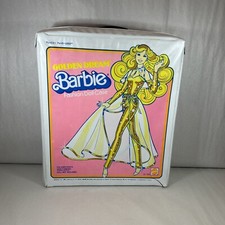 Vintage 1980 Golden Dream Barbie Doll Case with 1980's Nude Barbie F77