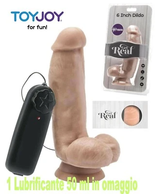 TOY JOY Vibratore realistico vaginale anale con ventosa fallo vibrante dildo grande sexy