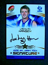 2007 SELECT AFL CHAMPIONS *DRAFT PICK SIGNATURE* DP3 LACHLAN HANSEN