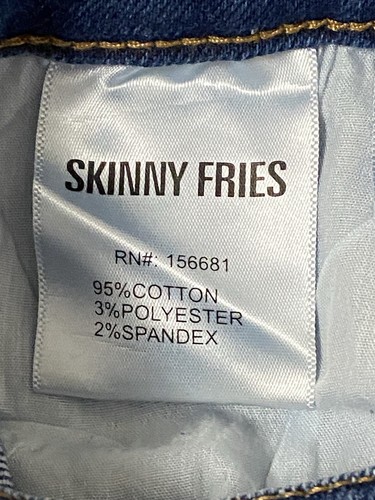 Skinny Fries Jeans Dark Blue Jeans Distressed Womens size 5 Skinny High Rise NWT - Picture 8 of 14