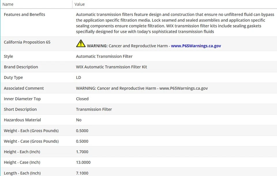 OEM Type Oil Filter WIX for CHEVROLET COLORADO 2007-2012 L4-2.9L - Imagem 3 de 4