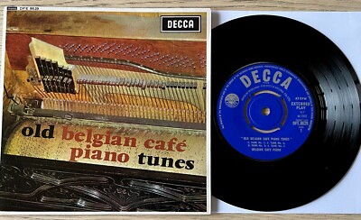 OLD BELGIAN CAFE PIANO TUNES 7'' EP DECCA (1965) EX++ BARREL PIANO ENGLAND