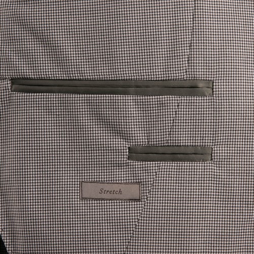NWT $3150 Canali STRETCH Cotton Houndstooth Suit Gray 40US/50IT - Picture 16 of 20