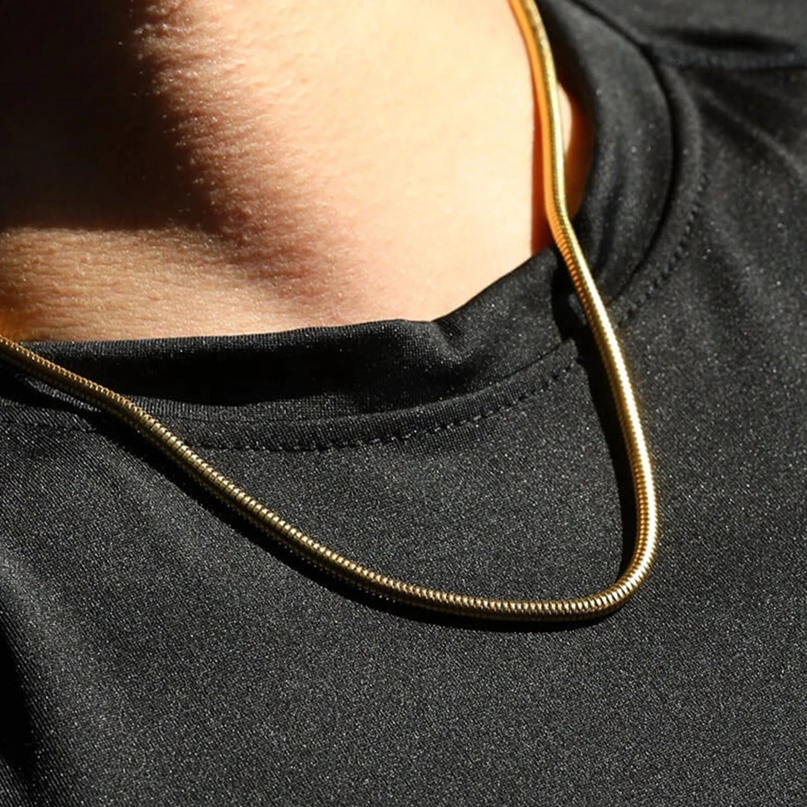 Chaîne serpent en or 2 mm   argent et or 18 carats linceul serpent minimaliste en acier inoxydable