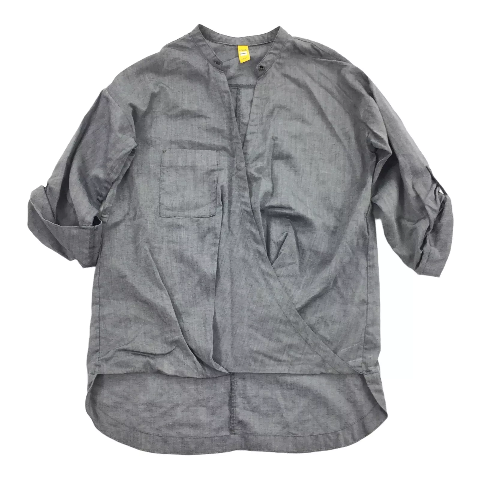 lole margot faux wrap casual shirt