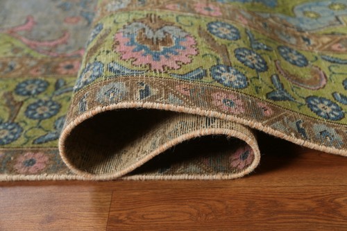 Semi-Antique Over-Dyed Tebriz Traditional Hand-knotted Living Room Area Rug 7x10 - Picture 13 of 22