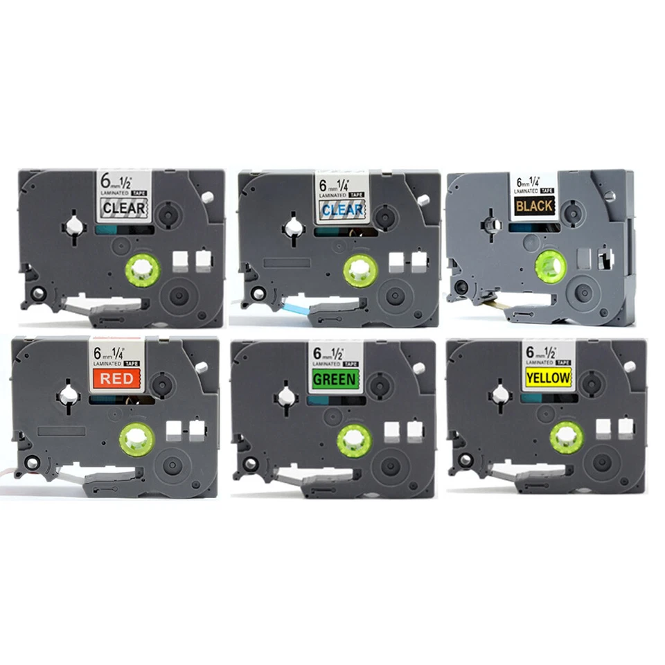 LABEL TAPE fits BROTHER TZ TZe 6mm fits P-TOUCH H101C PT-H101C