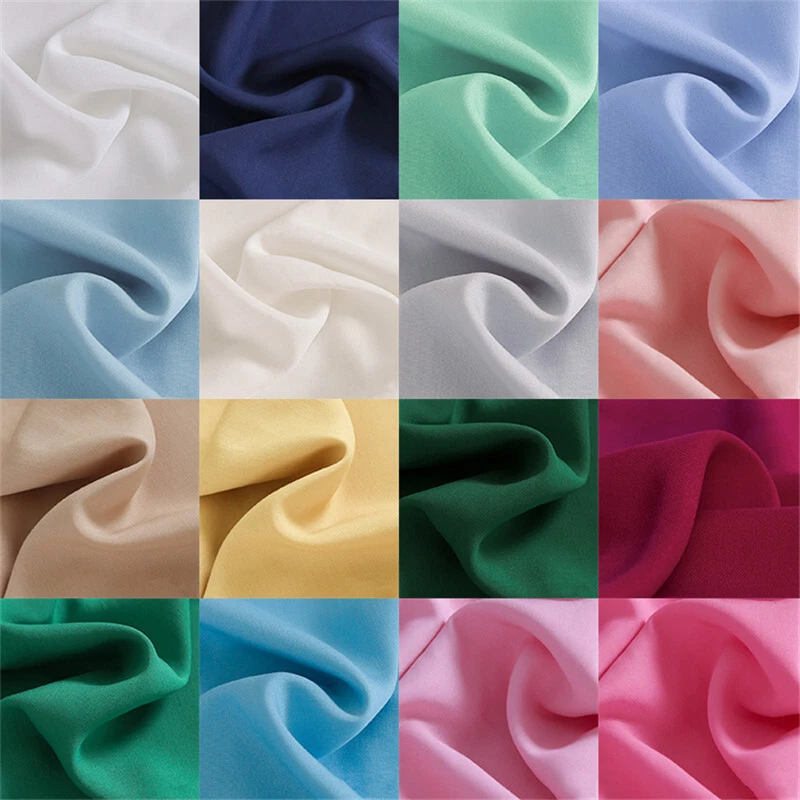 Solid Color Viscose Fabric By the Half Yard Rayon Soft Breathable