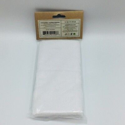 Reebok White Sports Wristband White with Black Logo OSFM