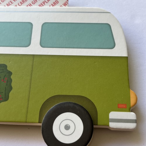 VW Bus Bay Window Tin Top Gift Card Holder Christmas Tree Holiday Ornament NEW - Picture 7 of 9