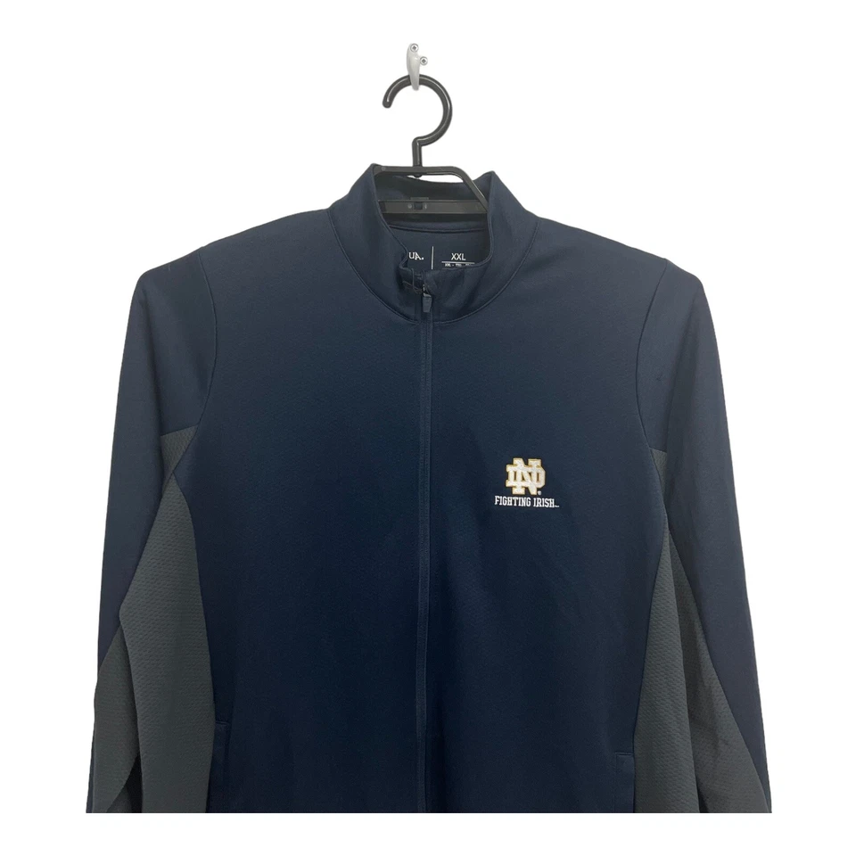Antigua Women's Navy Blue Long Sleeve Full Zip Fighting Irish Sweatshirt Size 2X - Image 2 of 4