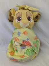 Disney Parks Lion King Simba Plush Swaddle Lovey  Stuffed Animal Toy